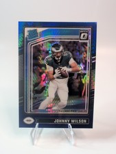 Johnny Wilson 2024 Panini Donruss Optic Blue Hyper Prizm Rated Rookie Card #256. rookie card picture