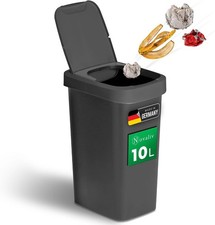 Novaliv Mülleimer 10L mit 2in1 Deckel, Klapp...