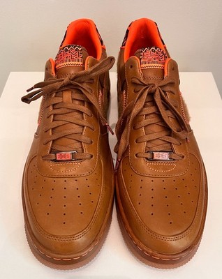 Nike Air Force 1 Downtown Low BHM QS 2013 Drogba 586582-200 Hazelnut Size 13