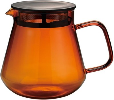 Hario Color Glass Coffee and Tea Server, 600ml Amber 20.3 Ounces, 