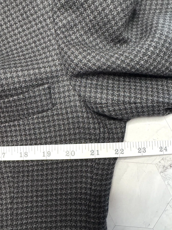 Gianfranco Ruffini Blazer 36S Jacket Gray Black 100% Lambswool Tweed Italy - Image 4 of 4