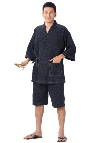 Watano Sato Kurume Chijimi Weave Jinbei (ropa tradicional japonesa de verano)...