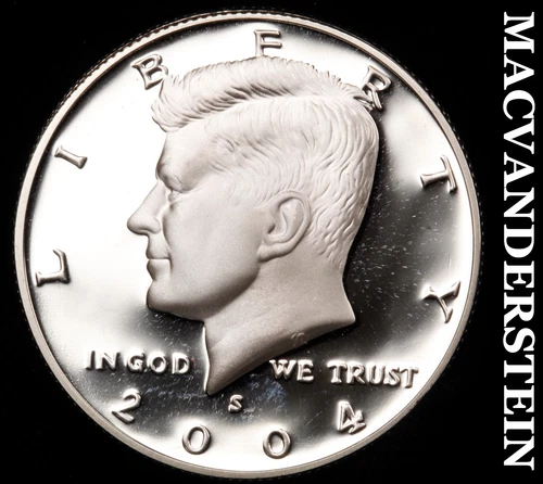 2004-S Silver Kennedy Half Dollar-Choice Gem Proof Lustrous No Reserve #i4570
