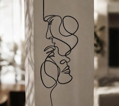 Frauen Männer küssen Metall Wandkunst Dekor Schlafzimmer Wohnzimmer Flur Esszimmer 