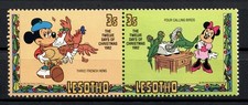 Timbre / STAMP  LESOTHO 1982  (Disney)  Y&T  N° 513 et 514 NEUF ** sans trace