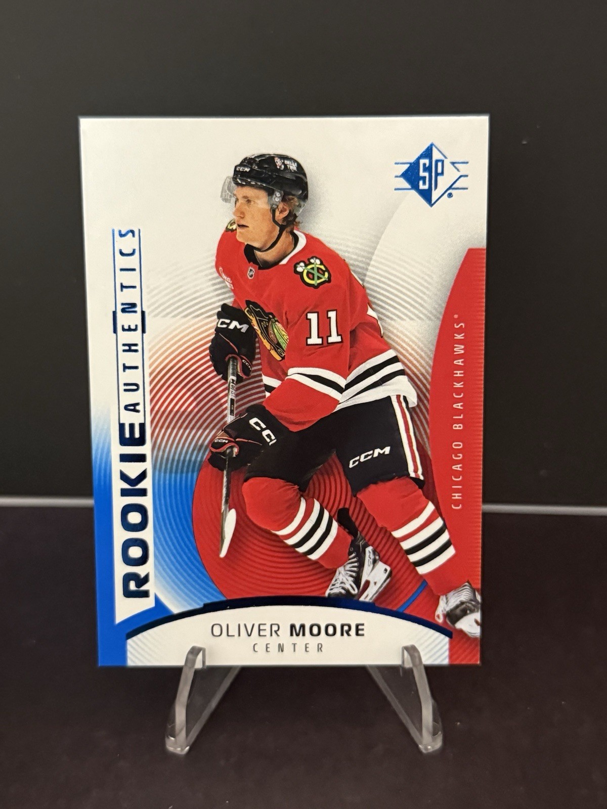 2025-26 Upper Deck Sp Hockey- Rookie Authentics Oliver Moore #116 Blue (RC)