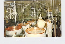 PPC Postcard Wisconsin Monroe Cheese Factory Interior View