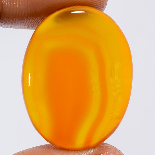 100% Natural Carnelian Oval Shape Cabochon Gemstone 36 Ct. 30X23X4 mm EE-51242 - Picture 1 of 2