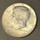 USA 1/2 Dollar~ Kennedy Half Dollar 1964 CoinSnap rated AU(About Uncirculated)
