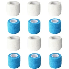 12 Roll Tattoo Self Adhesive Bandage Wrap Grip Cohesive Elastic Tape 2" x 5yds