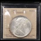 1966 $1 ICCS MS65 Large Beads Canada Silver Dollar Uncirculated Queen Elizabeth