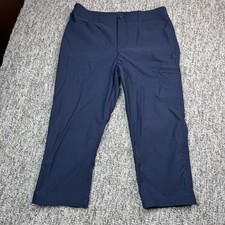 Eddie Bauer Pants Womens 8 Blue WR Tech Capri Hiking Outdoor