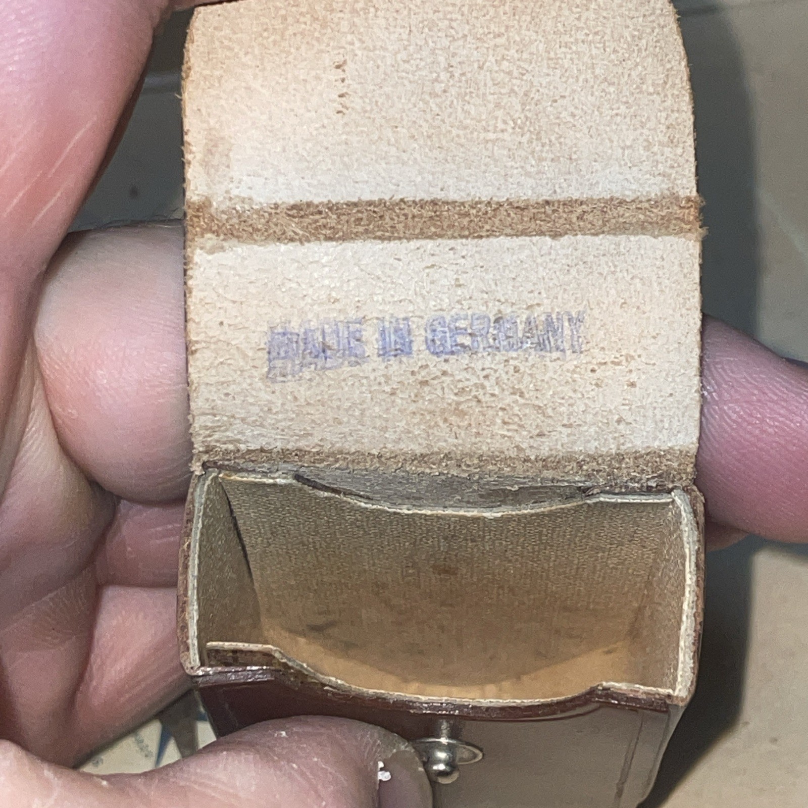 Vintage German Germany Opisometer Map Measurer Compass Leather Case - Wanderer