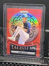 Jack Leiter 2025 Prizm Talisman Red Prizm #39/199 - #12 Rangers