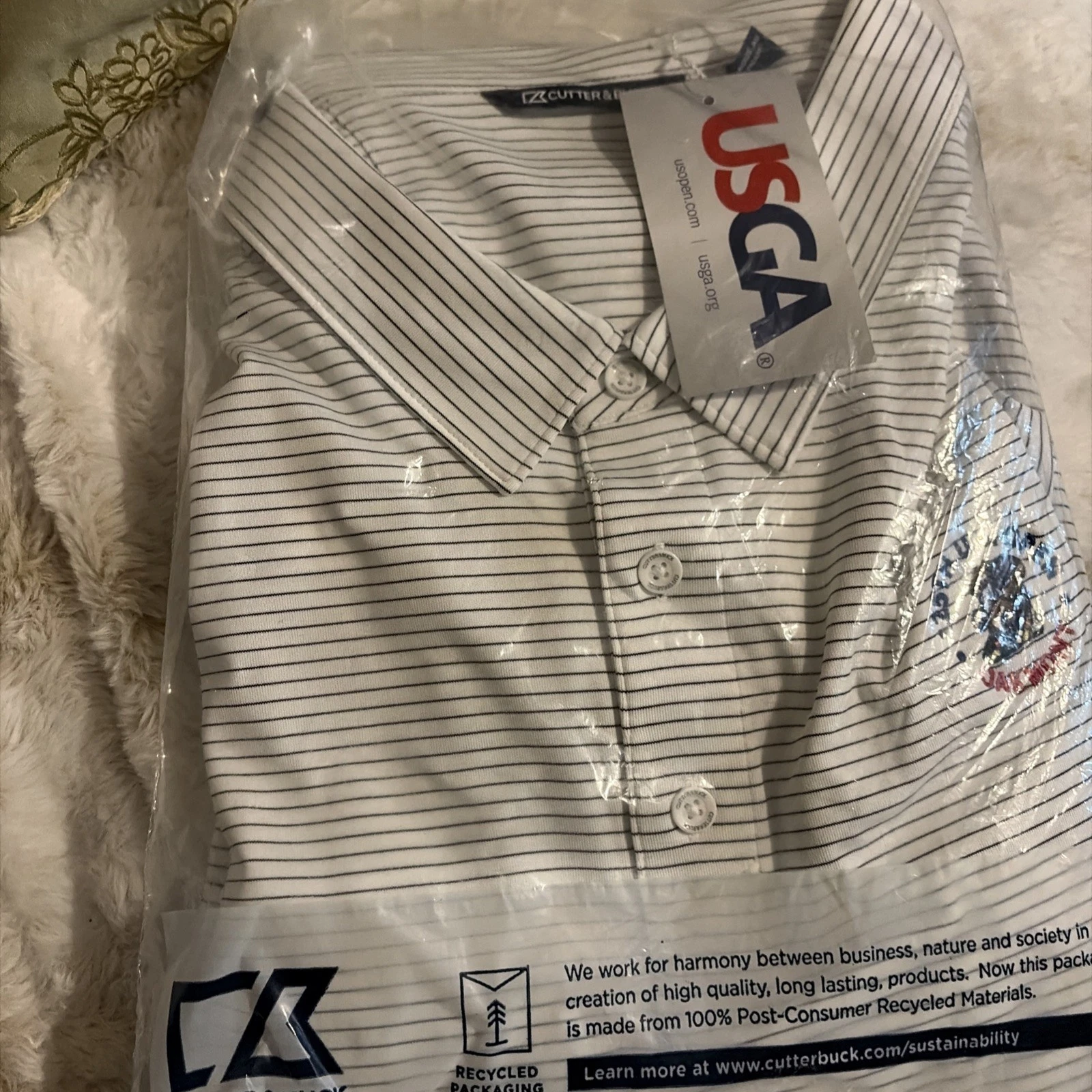 US Open Oakmont Shirt Mens 4XT White Polo 2025 Cutter & Buck