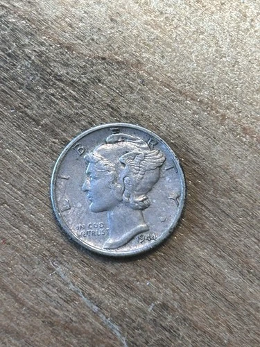 1944D Mercury Dime AU