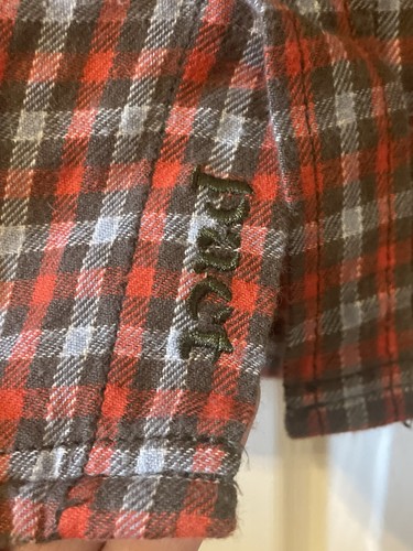Pact Organic Cotton Flannel Shirt Plaid Button Up Long Sleeve Red Blue Black L - Picture 5 of 7