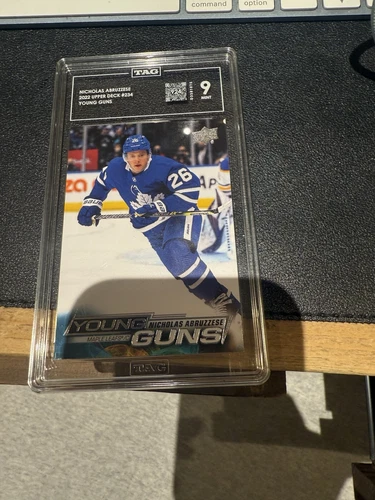 22-23 upper deck nicholas abruzzese young guns tag 9