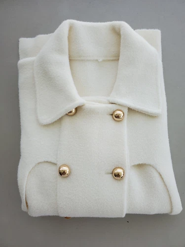 Damen Poncho Zweireiher Schlitz Ärmel fließend Wollmischung Elegant Cape Umhang Coa - Bild 47 von 47
