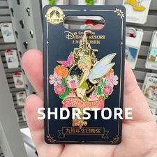 Disney pin authentic 2025 Tinker Bell shanghai disneyland 9th anniversary