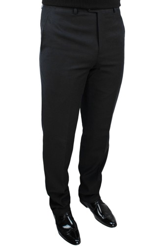 ELEGANTE PANTALONE UOMO DIAMOND CASUAL NERO CERIMONIA da 42 a 60 | eBay