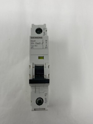 Siemens 5SJ4125-7HG40 25A 1P IEC Miniature Circuit Breaker 60VDC 10kA @240VAC