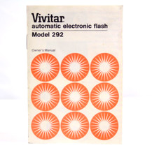 VIVITAR 292 CAMERA FLASH INSTRUCTION MANUAL