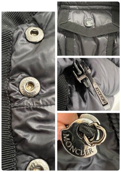 Moncler Hermifur Fox Fur Trim Quilted Down Black Parka Size Moncler Hermifur Fox Fur Trim Quilted Down Black Parka Size