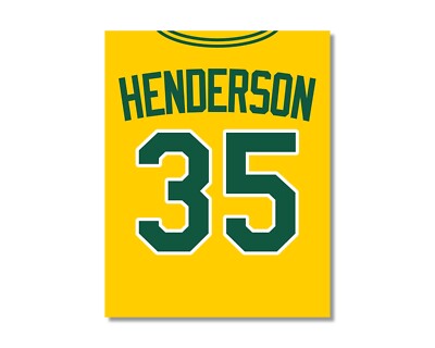 RICKEY HENDERSON #35 Photo Picture OAKLAND As ATHLETICS - 8x10 11x14 16x20 (GD)