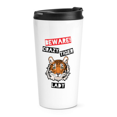 Beware Crazy Tigre Man Sottobicchiere Bevande Tappetino Set Di 4