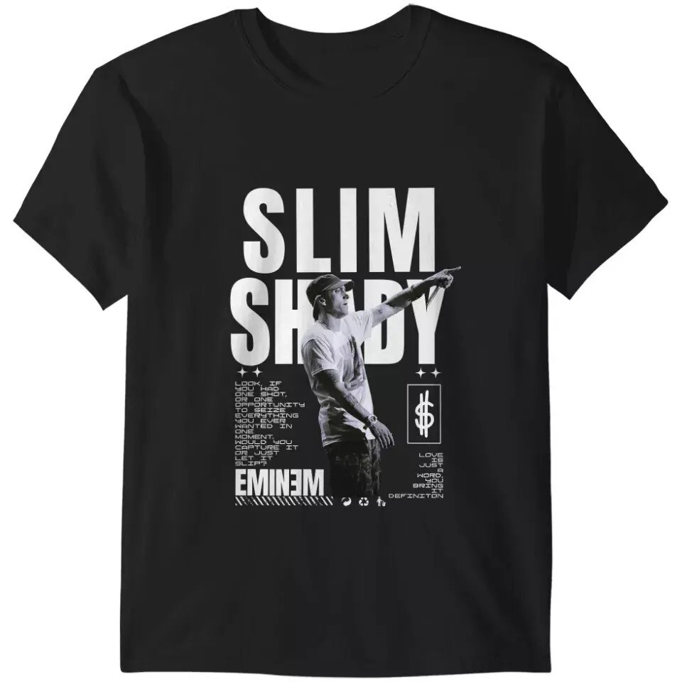 Slim Shady Eminem Rapper Graphic Unisex T-shirt Full Sizes S-3XL
