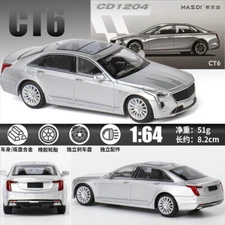 MASDI 1:64 CT6 Silver Diecast Model Car