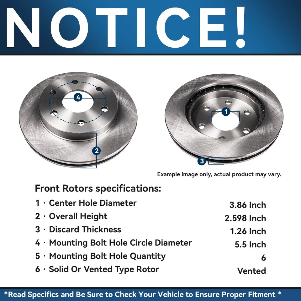 Kit de 8 rotores de freno y pastillas de freno delanteros traseros perforados para Ford Ranger 2019-2022 Foto 3 de 4