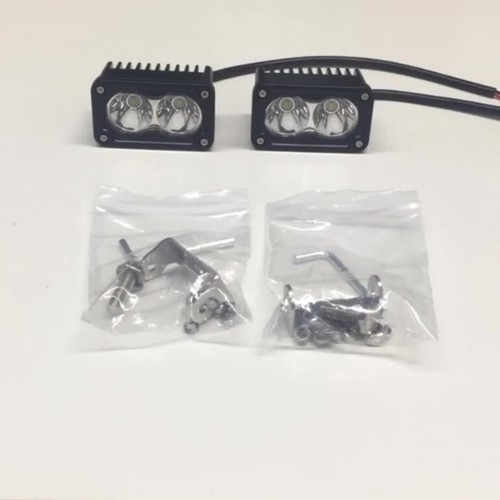 For Polaris Ranger XP 1000 2x 3Inch Round LED Work Light Cube Pods Spot w/Wiring - Video 1 of 1
