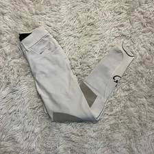 Women’s Size IT38 White Cavalleria Toscana Knee Patch Horseback Riding Breeches