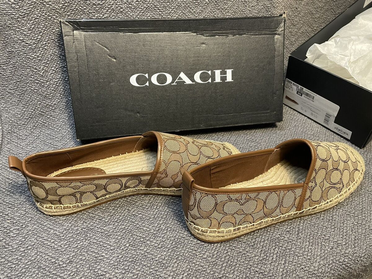 COACH CODI Espadrille In Signature Jacquard Khaki/Saddleback COACH CODI Espadrille In Signature Jacquard Khaki/Saddleback