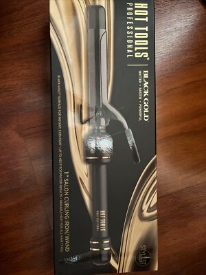 Hot Tools 1' S Black Gold Titanium Micro-Shine Curling Iron 455F  Dual 120/220V