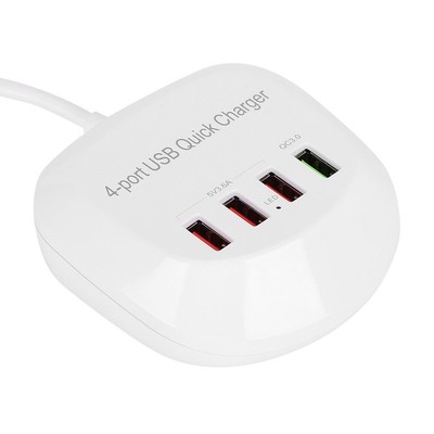 Voltage AC100-240V Portable 4 Ports USB Charger QC3.0 2.4A5V9V12V 3 USB 5V O Kit