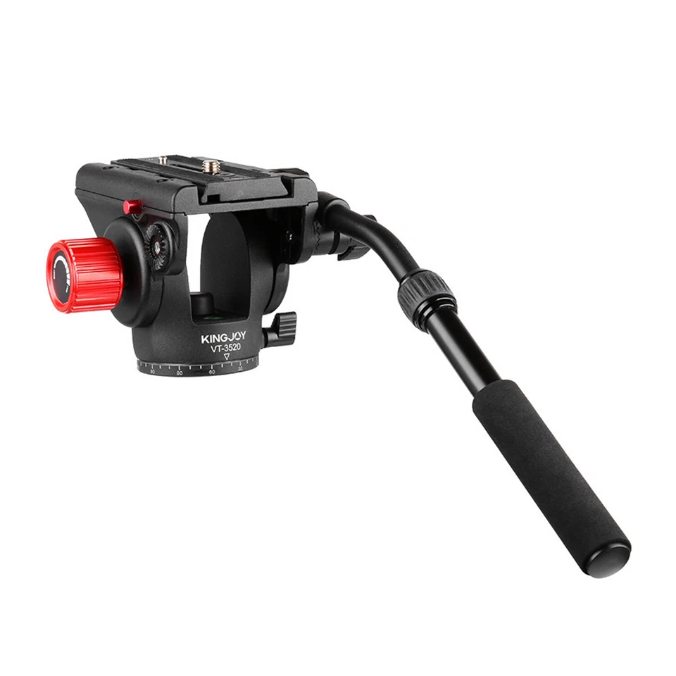 Cabezal de trípode profesional de alta resistencia cabezal de video con placa de liberación rápida para cámara Foto 4 de 4