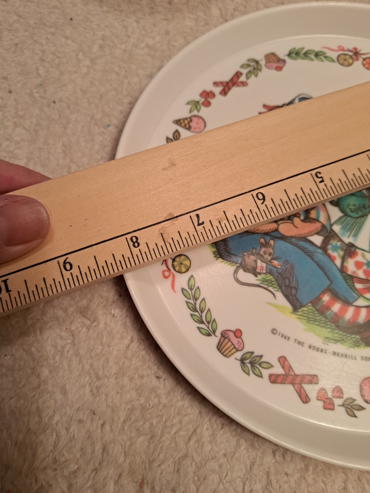 Raggedy Ann and Andy Plate and Bowl Child's dish set 1969 Doll Advertising 2 pc