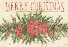 Merry Christmas Card - Have a Holly Jolly Holiday That Warms Your Heart -Glitter