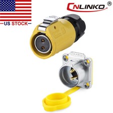 2 Pin Power Circular Connector Female Plug  Male Socket Waterproof Outdoor IP67