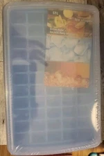 Ice Cube Trays with Lid and Storage Bin for Freezer 3 Trays + Lided Bin