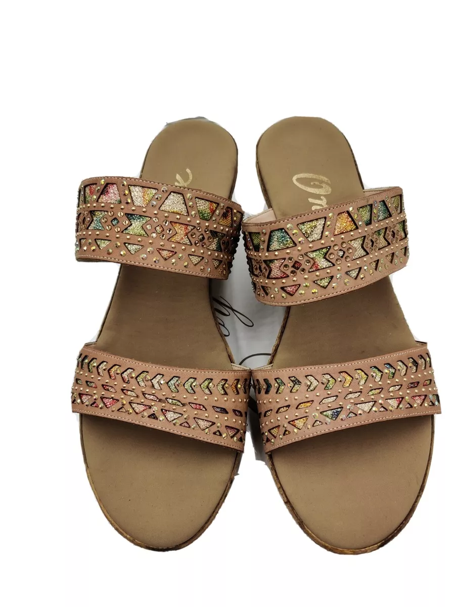 Women s Onex Rubi Beige Wedge Heel Sandal Size 10 M
