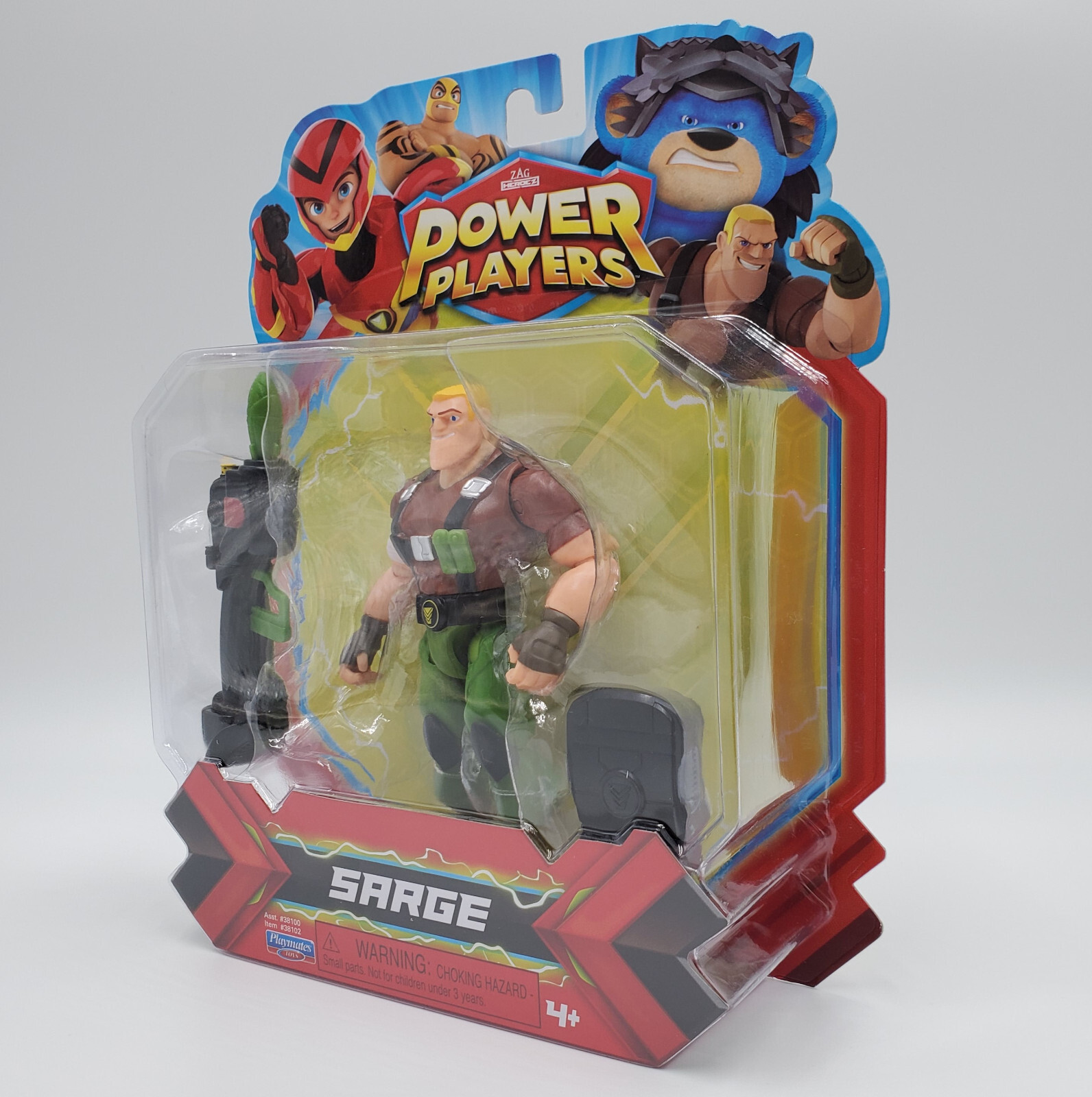 Playmates Toys ZAG Heroez Power Players Sarge Action Figure Series 1 New Sealed