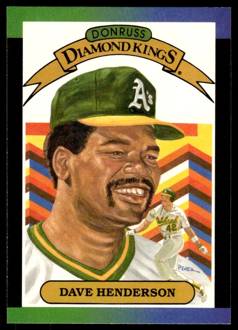 1989 Donruss Baseball Card Dave Henderson Oakland Athletics #20