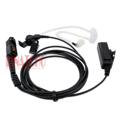Big PTT MIC Walkie Talkie Radio XPR3300 XiR P6600 E8600 MTP3150 Air Tube Headset