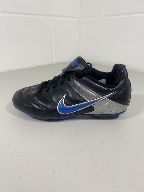 Nike Youth 12C Baseball Soccer Kids Cleats Shoes 359622-041 Black Blue Silver | eBay