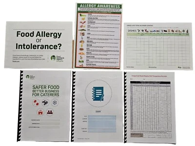FSA 2025 Safer Food Better Business For Caterers Pack +12 Month Diary +Temp & Sign