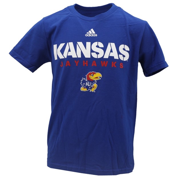 Kansas Jayhawks Official NCAA Adidas Apparel Kids Youth Size TShirt